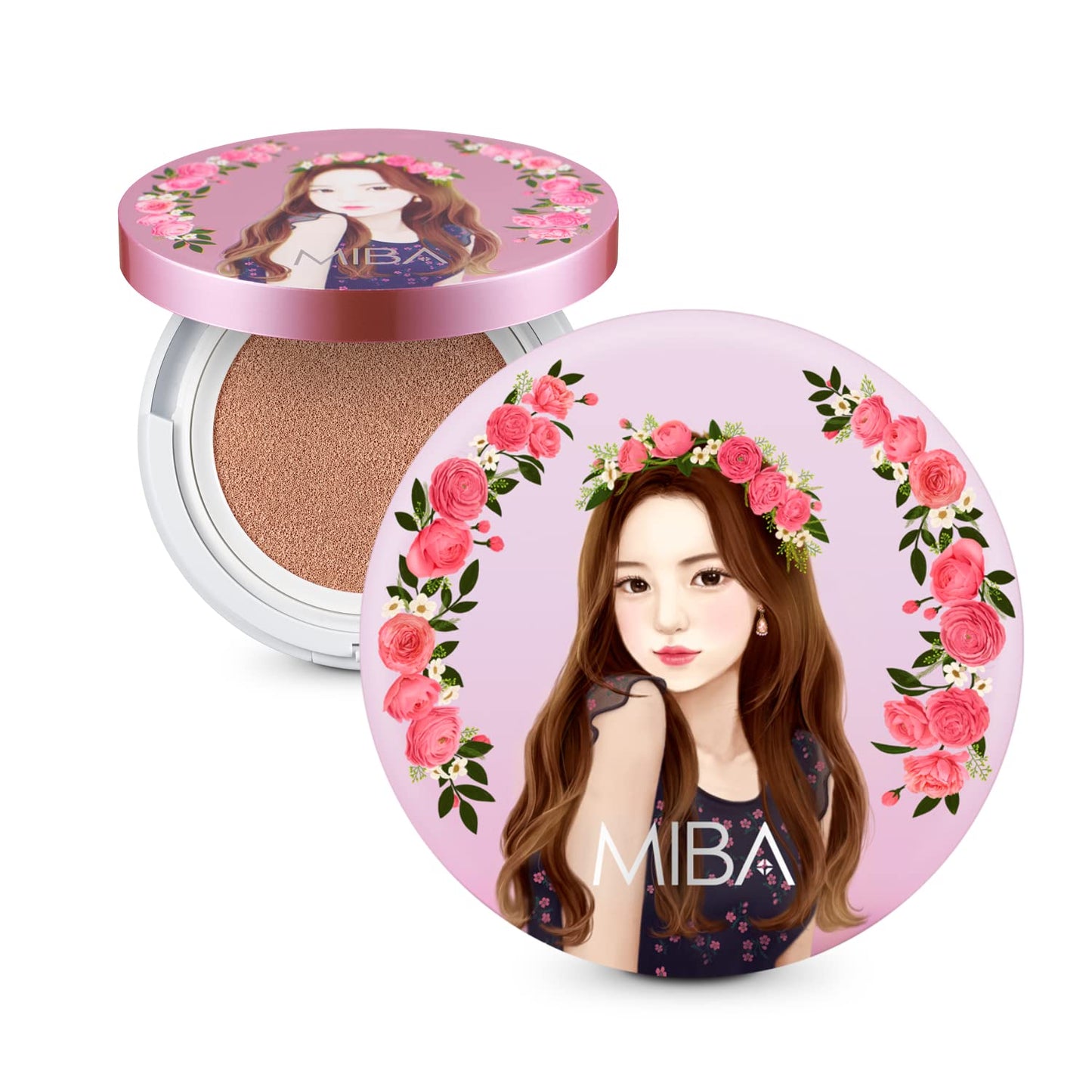 MIBA Ion Calcium Foundation Double Cushion SPF50+ PA++++ Apply mineral. Keeps clean makeup even after multiple coats. Includes 2 big size puffs (#23 Natural Skin)