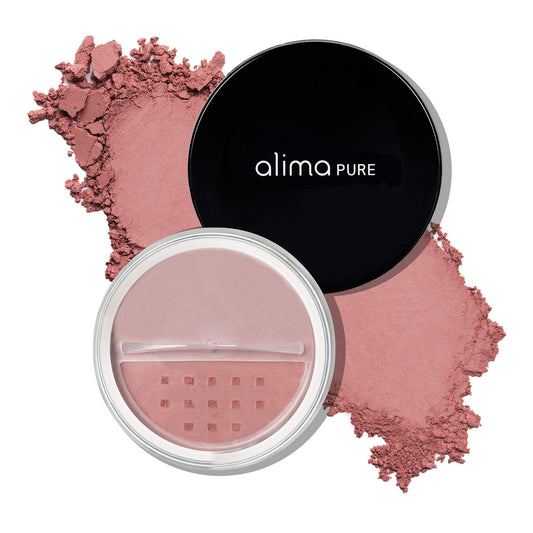 Alima Pure Loose Mineral Blush, Powder Blush Makeup, Cheek Tint Face Blushes with Satin Matte Finish, Pink Blush Makeup, Talc Free Blush, Natural Blush for cheeks Vegan Blush .15 oz/ 4.5 g