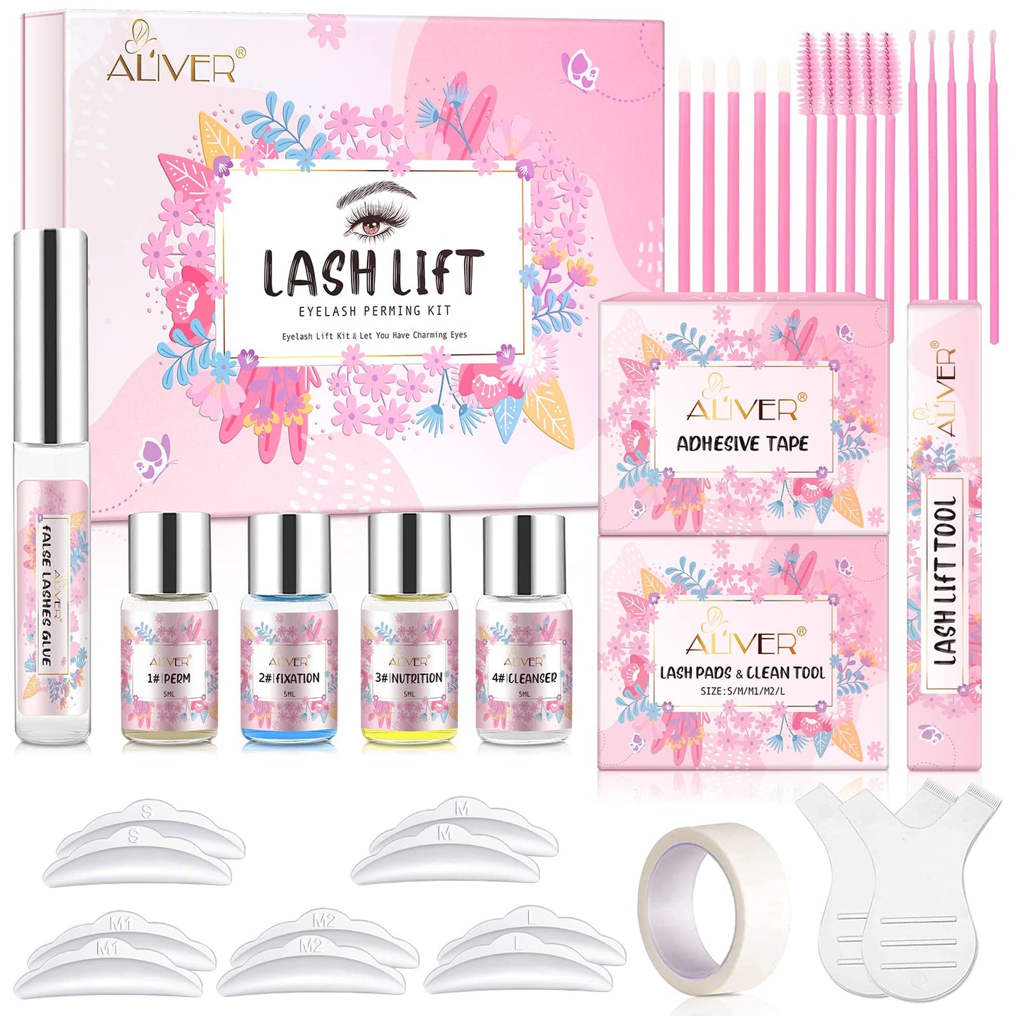 Lash Lift Kit, Professional Eyelash Lift Kit, Eyelash Extension Kit Long Lasting Wave Lash Curling for Home or Salon Use, Semi-Permanent Curling Eyelash Perm Kit for Beautify Your Lashes