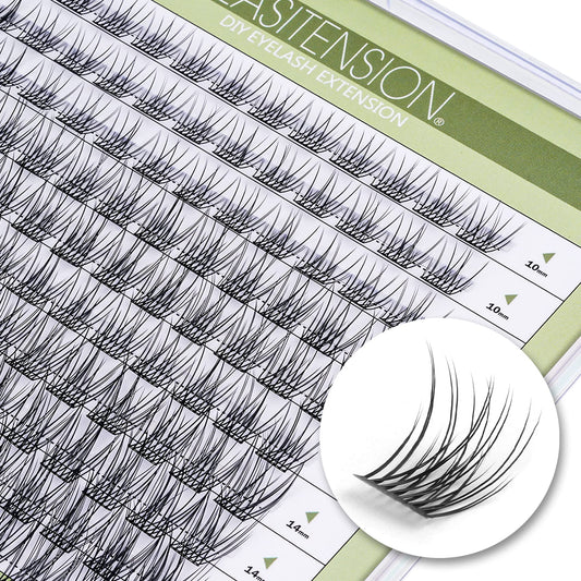 DIY Eyelash Extension Lash Clusters 120 Clusters False Eyelash 3D Effect Individual Natural Lashes Set at Home Eyelash Extension Kit Lashes Pack Natural Mixed
