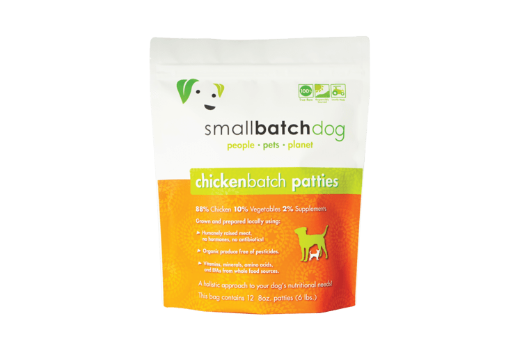 SmallBatch Raw Frozen Chicken Patties for Dogs