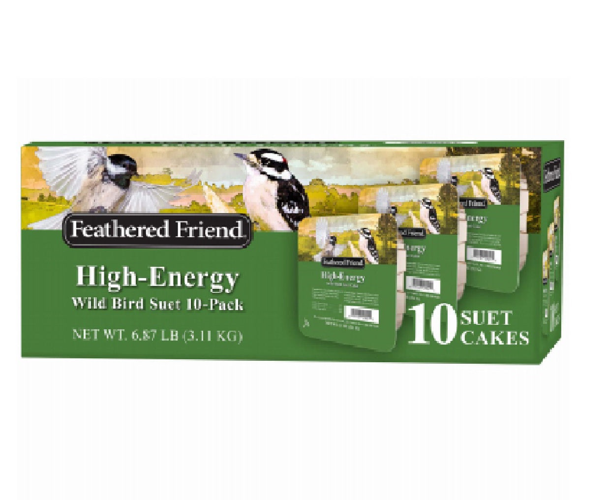 Feathered Friend 14380 High-Energy Wild Birds Suet Cake, 10 Piece