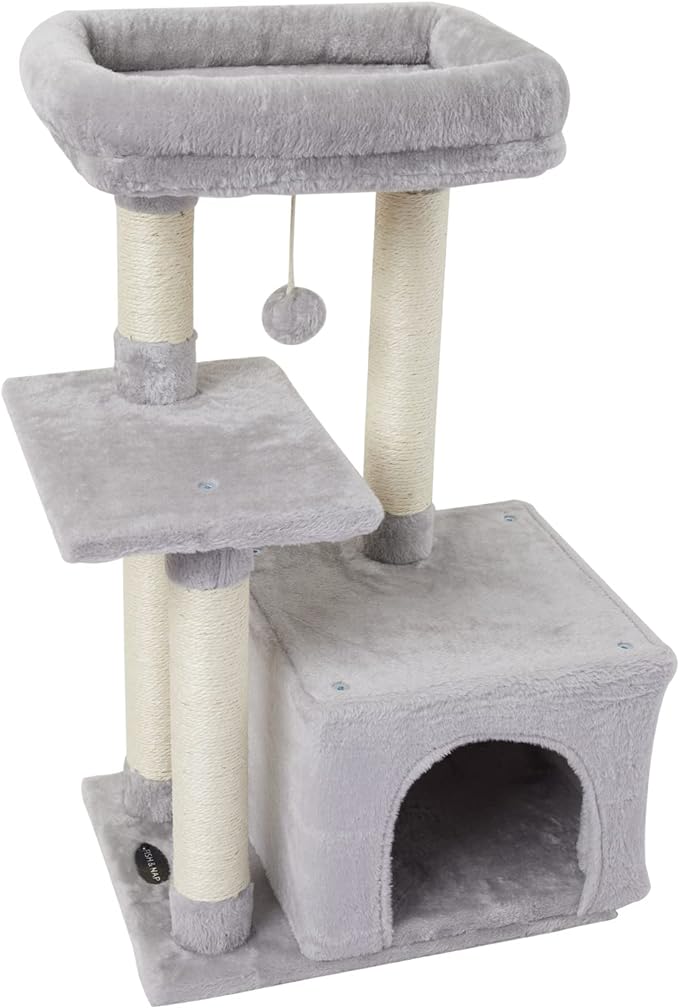 Cute Cat Tree Kitten Cat Tower for Indoor Cat Condo Sisal Scratching Posts with Jump Platform