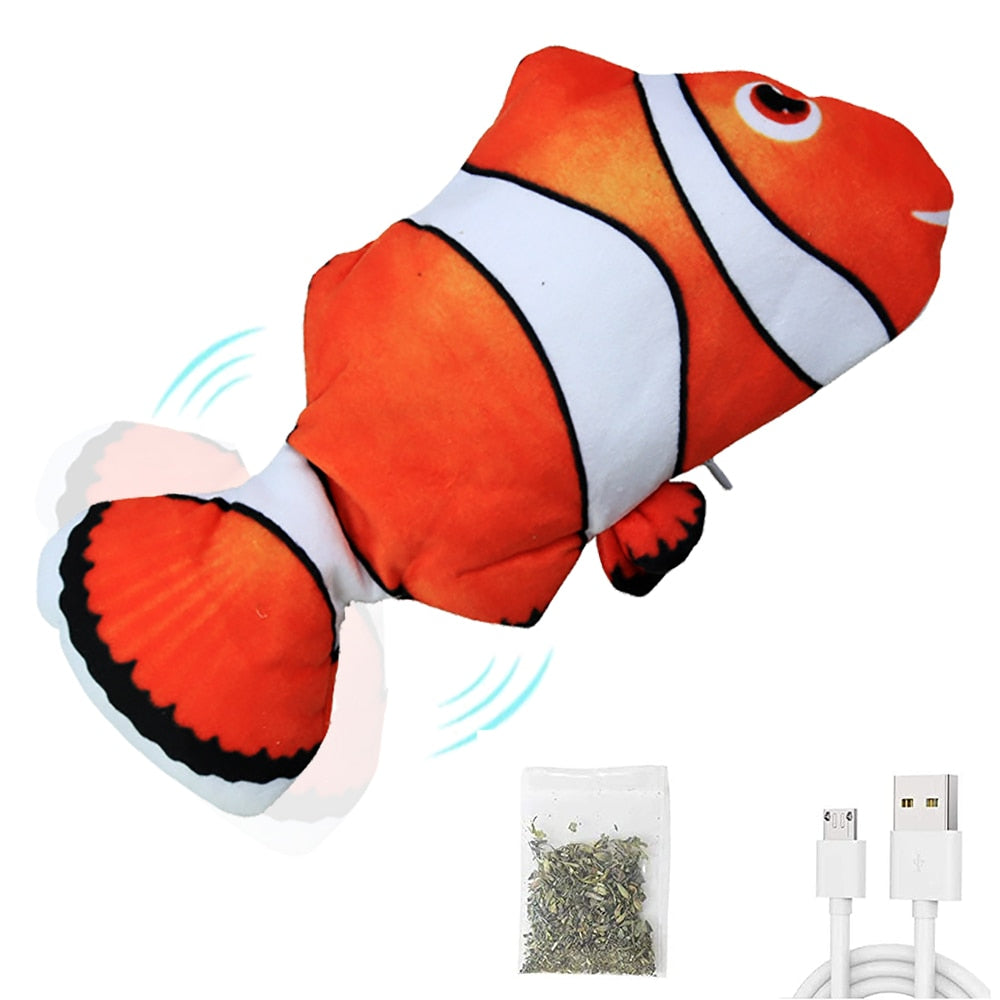 Electric Flopping Fish Moving Cat Kicker Fish Toy Realistic Floppy Fish Wiggle Fish Catnip Toys Plush Interactive Cat Toys - YourStore YourStore janette_blakely 0 Electric Flopping Fish Moving Cat Kicker Fish Toy Realistic Floppy Fish Wiggle Fish Catnip Toys Plush Interactive Cat Toys