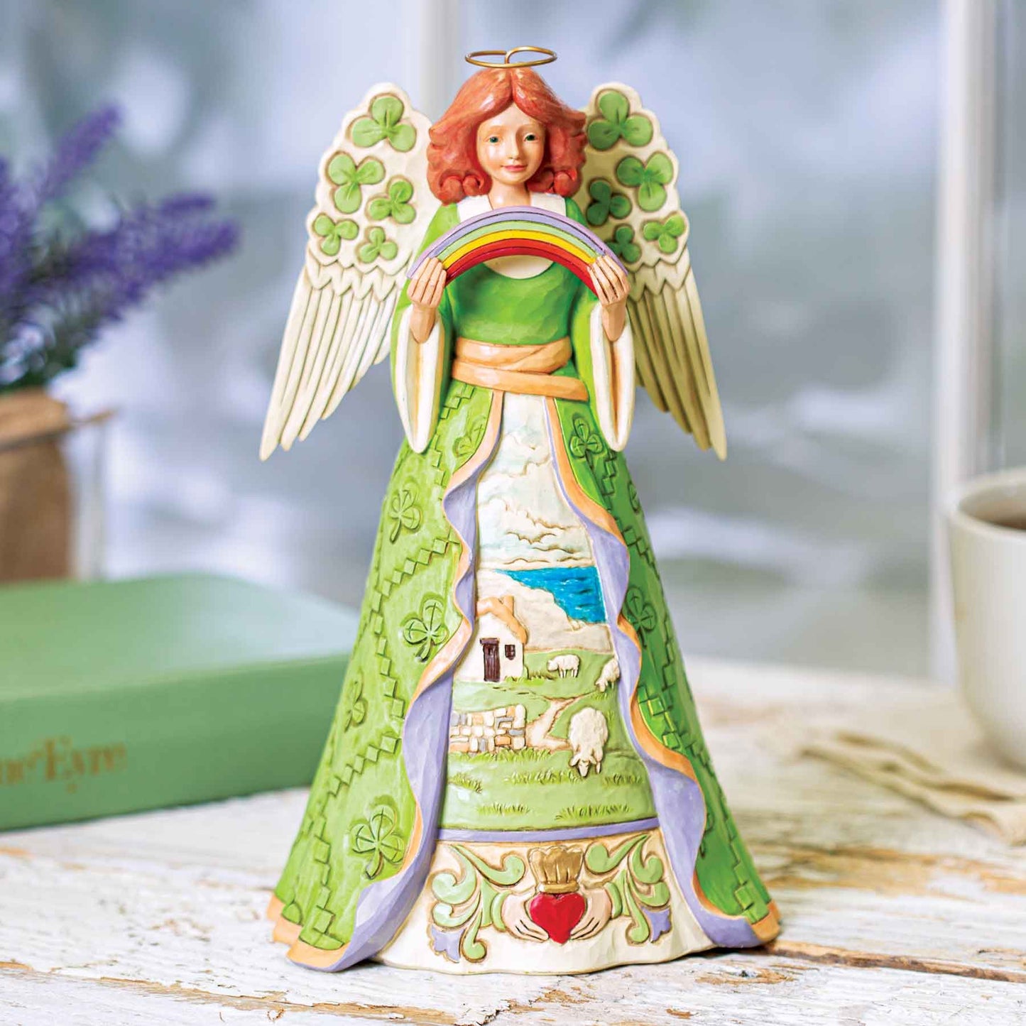 Jim Shore Irish Angel with Shamrock Wings