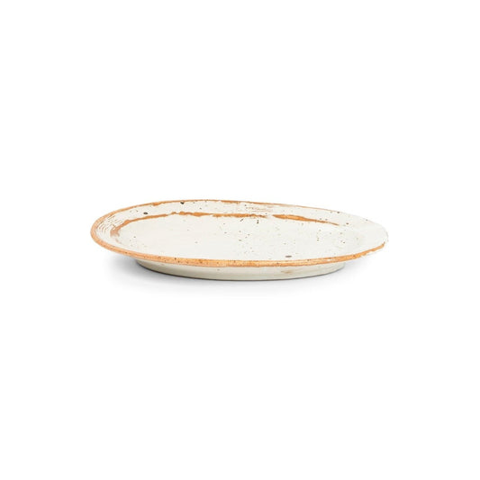 Blue Pheasant Dawson Serving Platters (Pack of 2) - Rustic White Decor