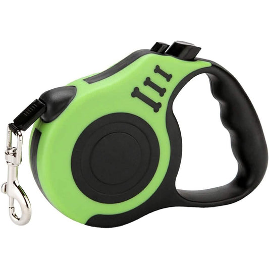 Durable Double Switch Retractable Pet Leash Pet Supplies Green 3m - DailySale