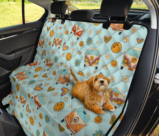 Blue Kombi Van Dog Car Seat Covers