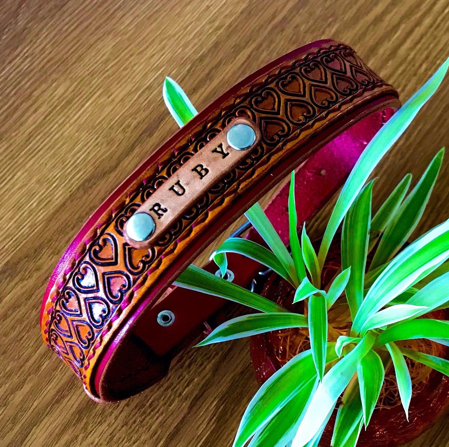 Double Love heart custom layered collar