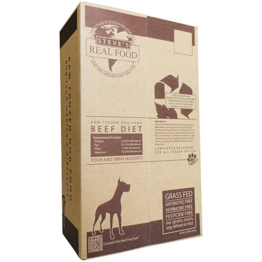 Steve's Real Food Raw Frozen Beef Diet Food for Dogs & Cats