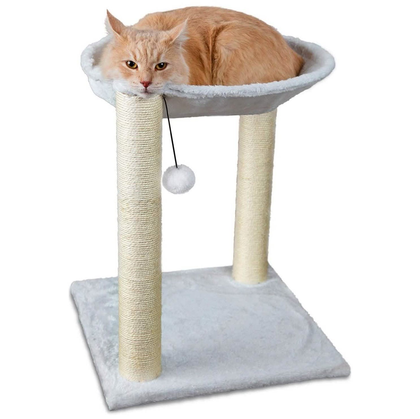 Paws & Pals 3-in-1 Cat Scratching Post with Hammock and Toy