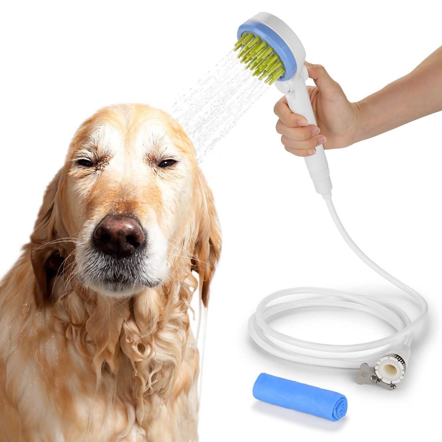 Pet Massage Shower Sprayer with Towel