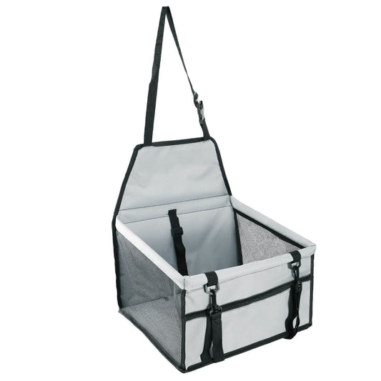 Pet Travel Carrier with Clip-On Safety Leash Zipper Storage Pocket for Pets up to 20lbs Pet Supplies Gray - DailySale