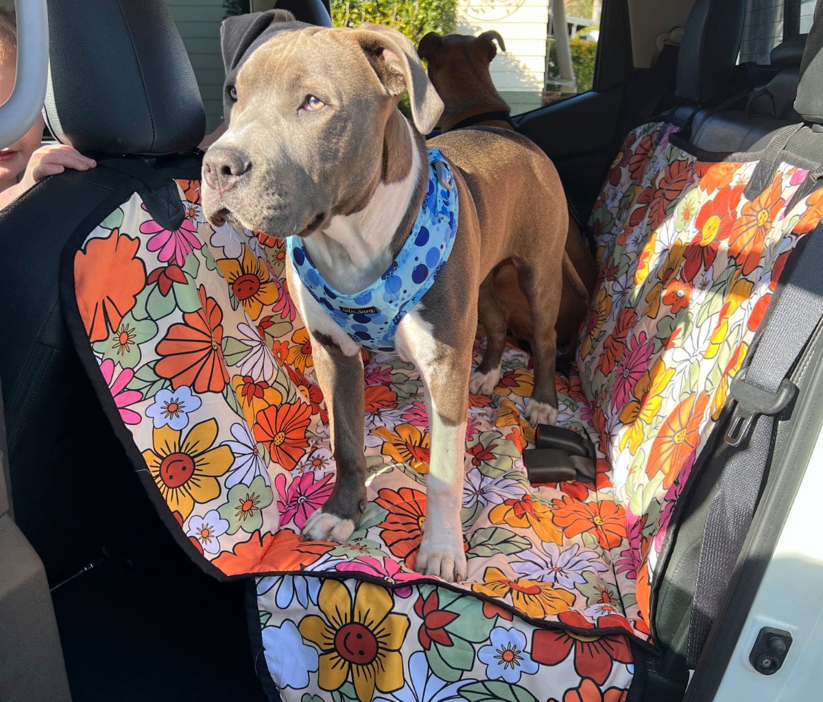 Hippie Flower Power Dog Car Seat Covers