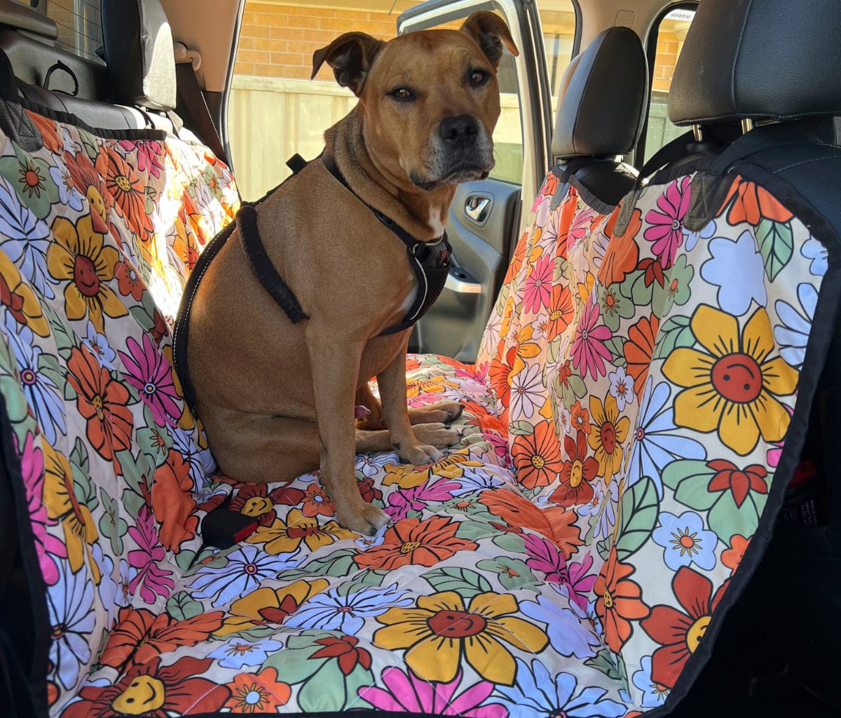 Hippie Flower Power Dog Car Seat Covers