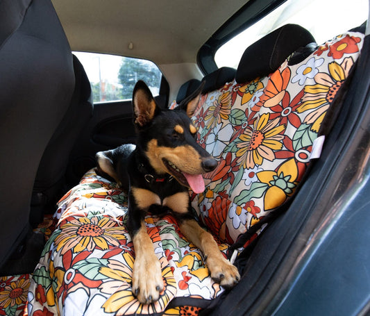 Rustic Blooms Dog Car Seat Covers