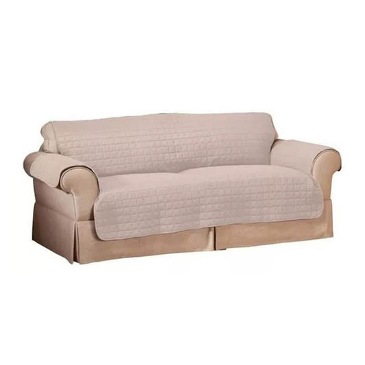 Quilted Pet Protector Furniture Slip Covers Home Essentials Love Seat Beige - DailySale