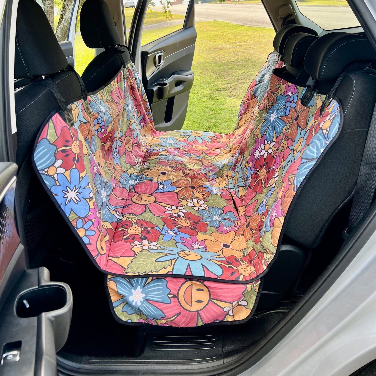 Hippie Smiling Cuties Dog Car Seat Covers