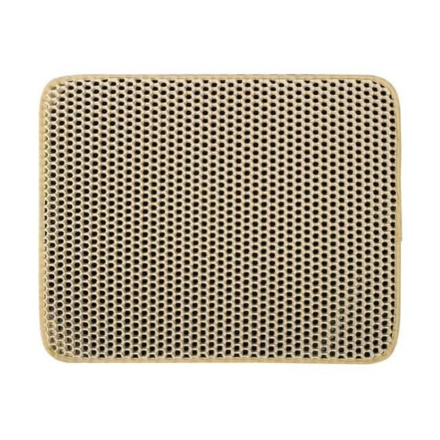 Waterproof EVA Double Layer Cat Litter Trapping Pet Litter Box Mat Clean Pad Pet Supplies Khaki 30x30cm - DailySale